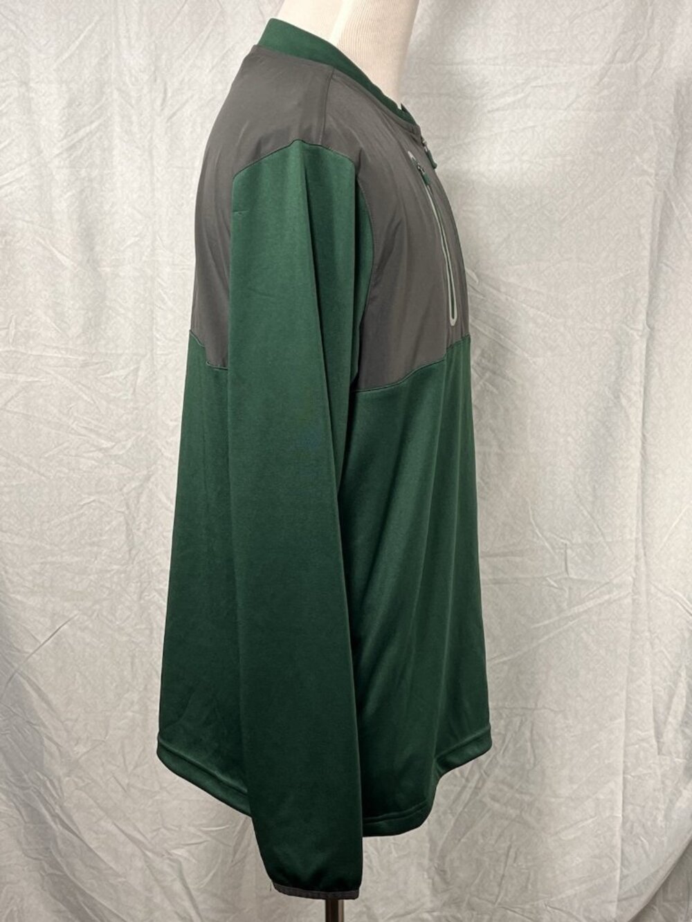 Holloway Quarter Zip Pullover Green Gray Long Sleeve Performance Men’s Large - Picture 3 of 11